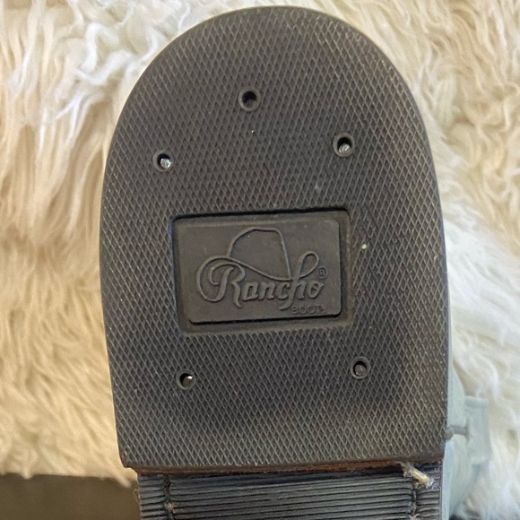 Unique light green leather cowboy boots, W 9, marbled green leather - Picture 5 of 8